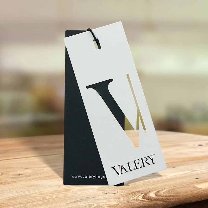 Customized Clothing Garment Hanging Card Transparent Frosted PVC Plastic Paper Hang Clothes Tags  luxury hang tag