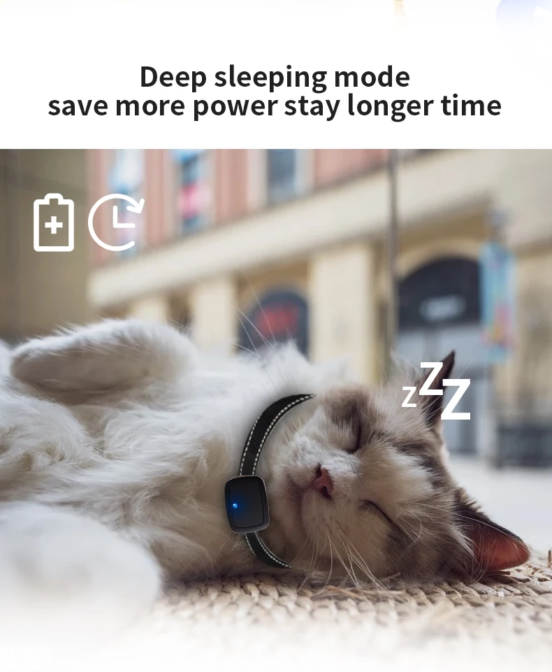 2G 4G Mini Pet GPS Tracker IP67 Cat Collar GPS Tracking Animal Finder Care Remote Control