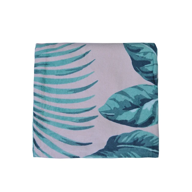 Thickened extra large terry Class A cartoon Banana leaf 160*80cm 300GSM beach ice towel with pockets