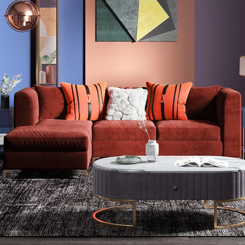 Горячая продажа шезлонг фланелет ткань современный дизайн роскошный chesterfield диван