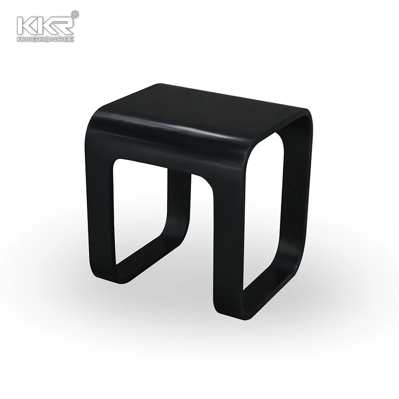 Kkr Customized Made Modern Bathroom Shower Foot Stool Clear Acrylic Solid Surface Bath Small Bench