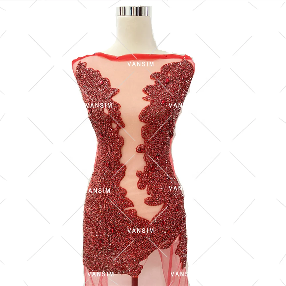 New wholesale rhinestone bodice  applique crystal panel  wedding evening party bridal dress patch