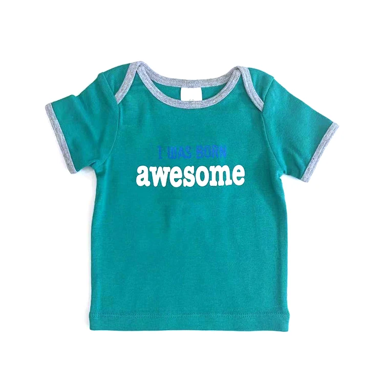
China wholesale customized classic round neck 100% cotton baby custom printing short sleeve T shirt 