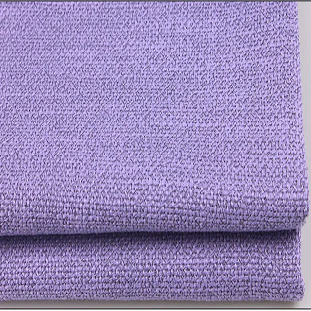 bonded 100% polyester burlap sofa fabric polyester faux linen fabric for pillow cover