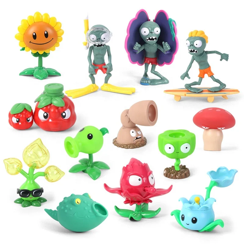 Wholesales Pvzombies 3rd Set Plastic Crafts 8 Vivid Modeling Garden Pvc Material House Ornament Crafts