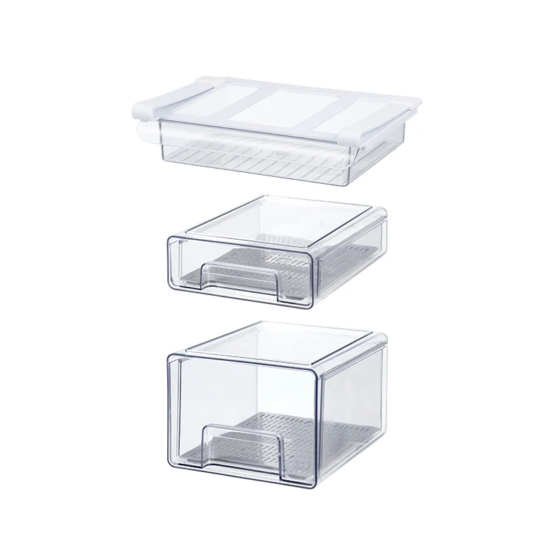 SHIMOYAMA Fridge Storage Organizer Box Refrigerator Stackable Pull Out Refrigerator Organizer Box
