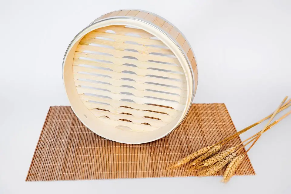 Handmade Bambus Basket With Stainless Steel wooden steamer 10Inch Cookware organic Bamboo Steamer Sets For Restaurant