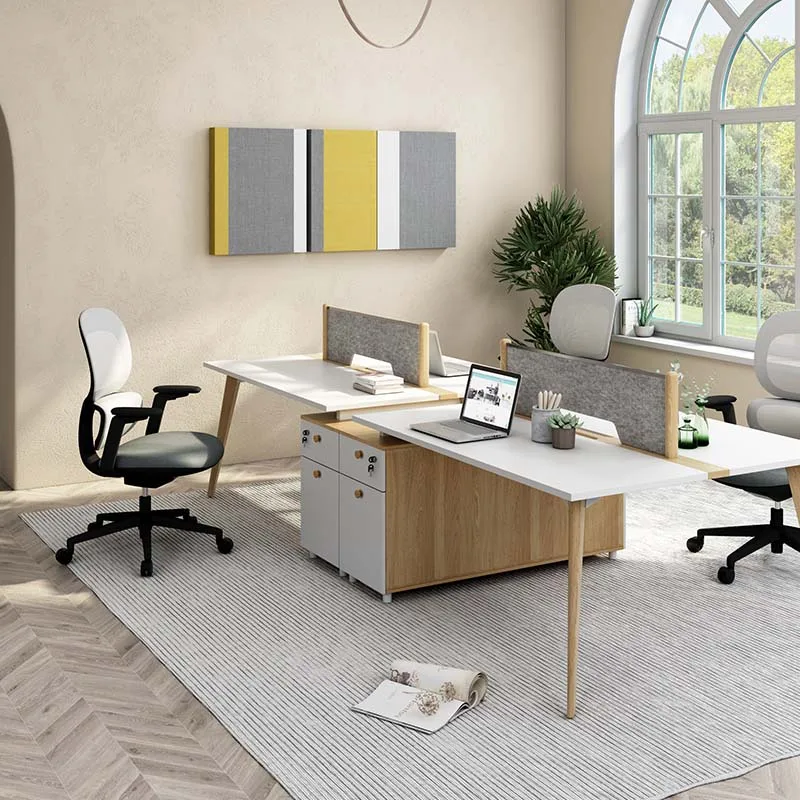 modern screen customized Work station 4 seats table partition office cubicle workstation desk