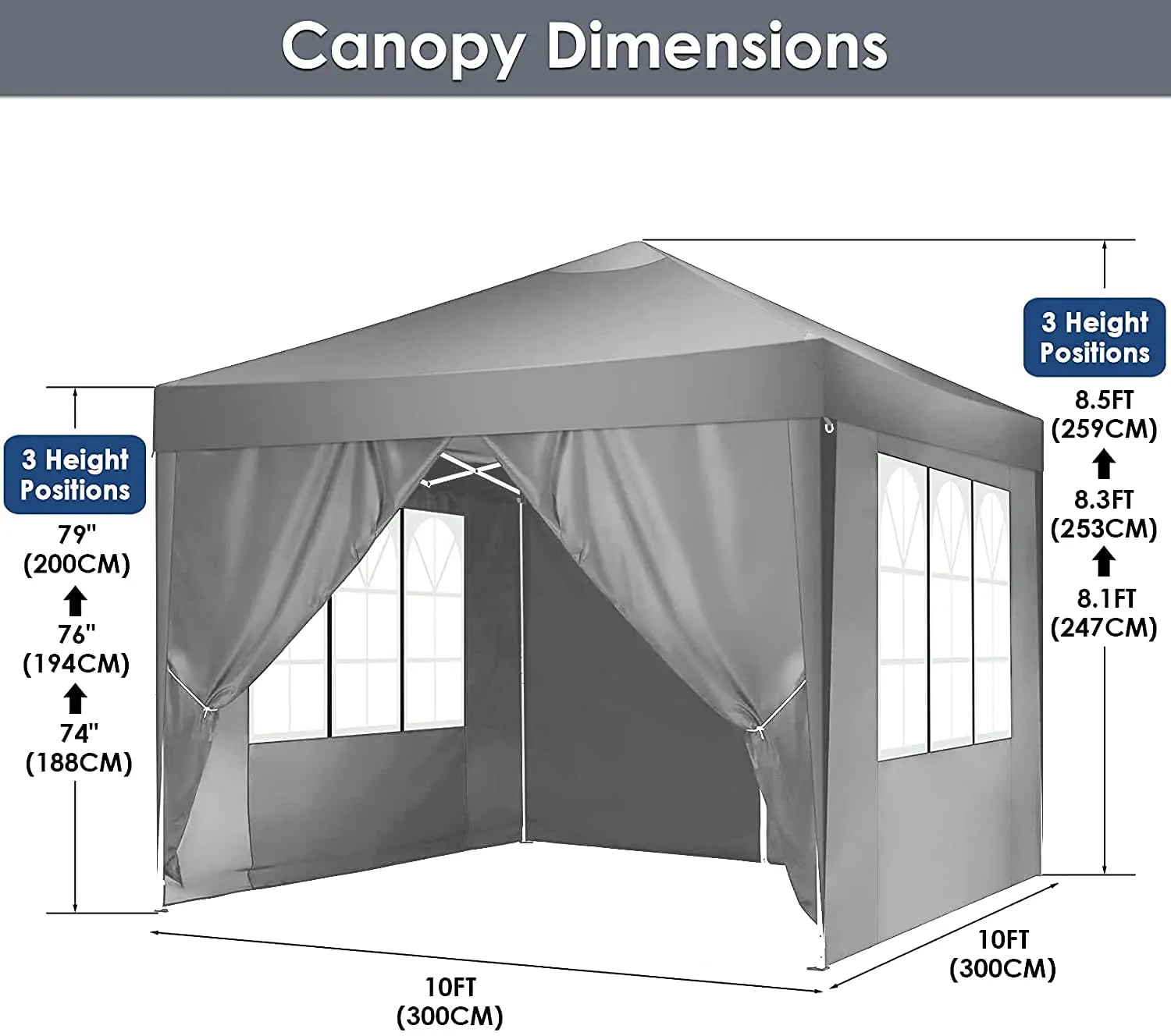 Custom Caanopy 10x10 Pop Up Gazebo Tent Outdoor Gazebo Garden Party Wedding Tent Quick Set Up Tents