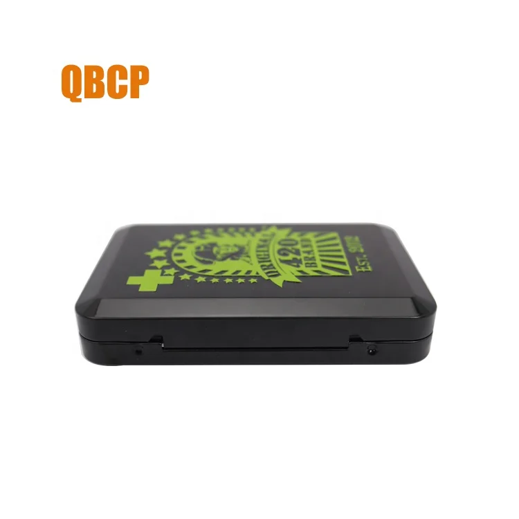 hinged rectangular tobacco tin box with custom logo