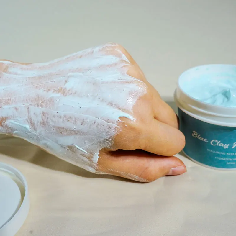 100% Vegan Private Label Vegan Promote Collagen Production Fade Dark Skincare Organic Pink Clay Facial Mask Whitening Scrub