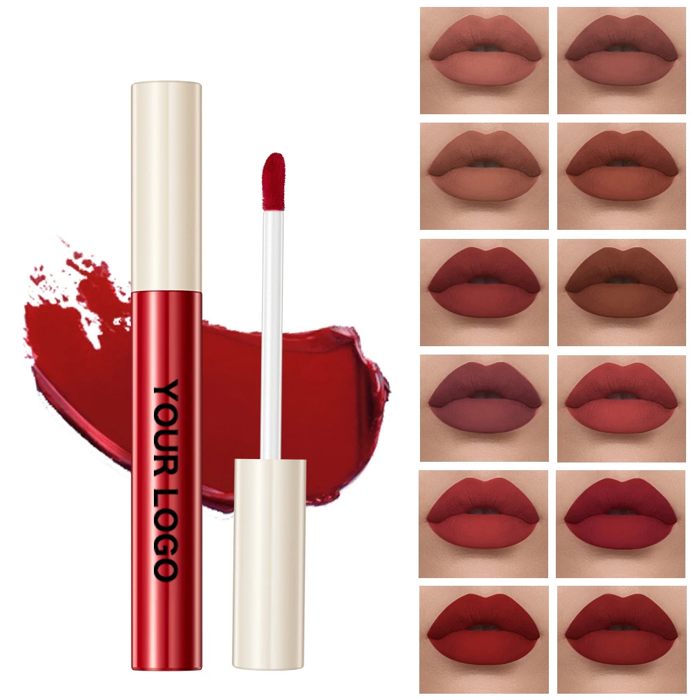 Custom Lipstick Liquid oem Makeup 24 Color Waterproof Long Lasting Matte Lip Gloss Private Label