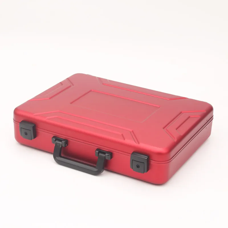 Good Quality Red Aluminum Briefcase Hard Case Red Demo Sample Aluminum Equipment Carrying Box