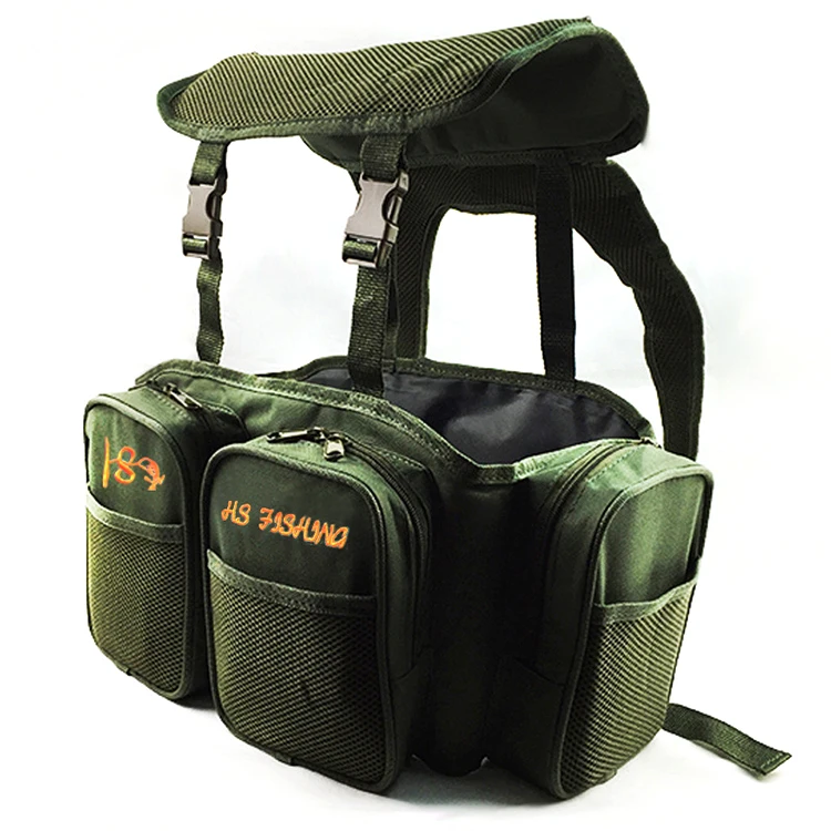
WEIHE Multifunctional nylon Waterproof backpack outdoor sport fishing seat box with outside bag 