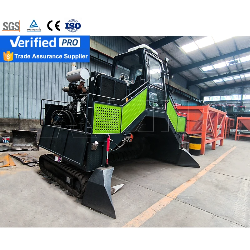 LANE Large Coffee Waste Windrow  Cow Manure Compost Turner Machine Self Propelled Composter Compost Processing Tool