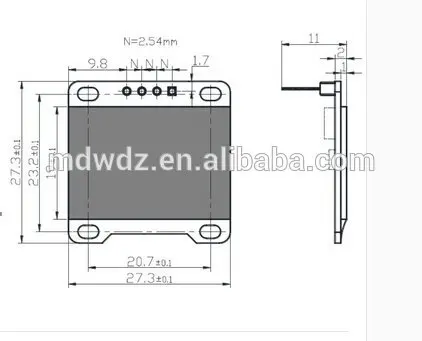 Последовательный светодиодный модуль 0,96 ЖК-дисплея I2c IIC желто-голубого цвета 12864 дюйма