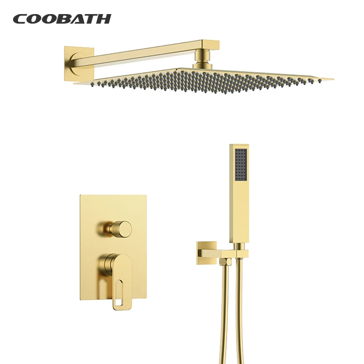High Pressure Shower Sprinkler Handheld Shower Head System Dual Rainfall Shower With Concealed Valve