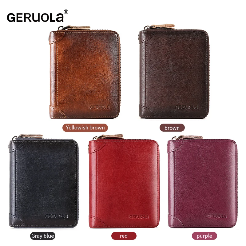 Card holder male retro first layer cowhide exquisite high-grade leather large-capacity 30-position organ zipper card holder RDIF