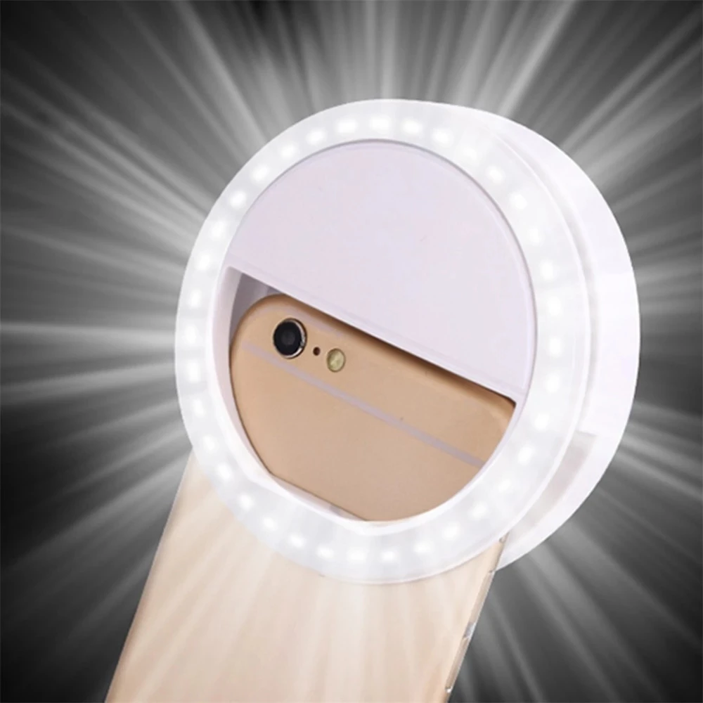 Wholesale Portable Rechargeable Usb Clip Photography Video Mobile Phone Led Ring Selfie Light
