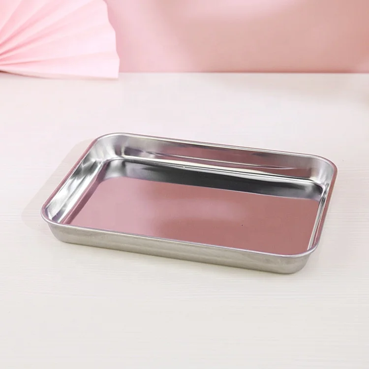Wholesale custom logo hotel buffet stainless steel metal serving fppd food tray