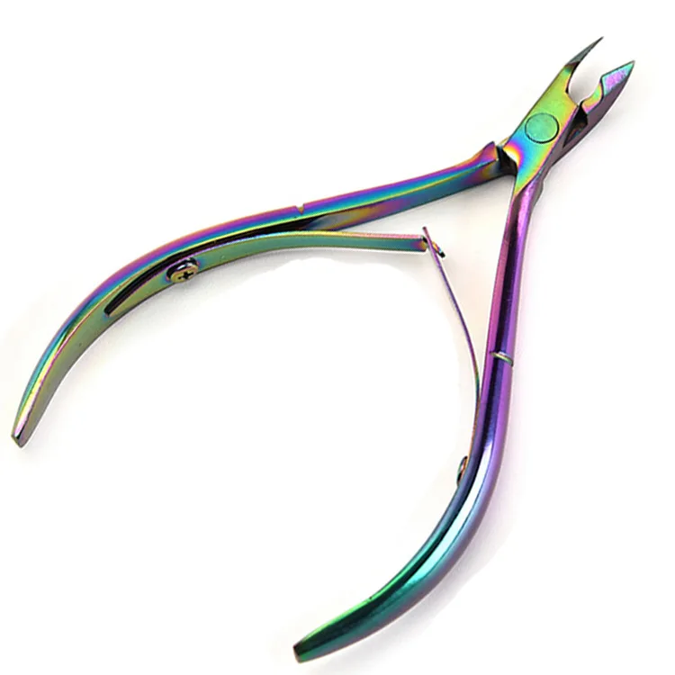 K727 Cuticle Scissor Nail Cuticle Pusher Tweezer Colorful Cutter Nipper Clipper Dead Skin Remover Manicure Nail Art Tool
