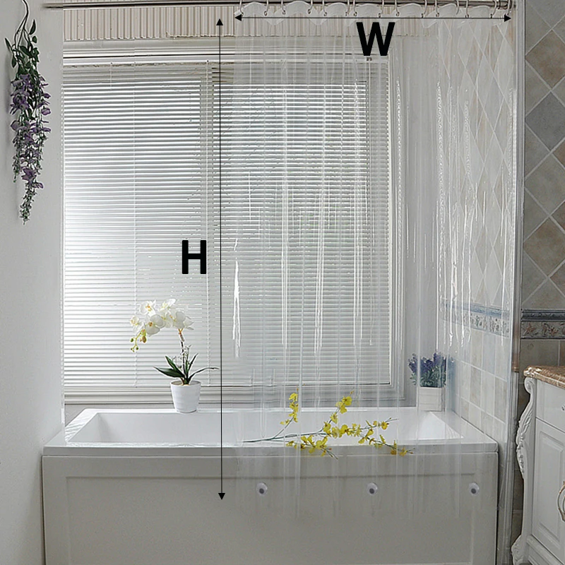 3D Shower Curtain Waterproof Mildew EVA Bath Curtains Modern Cobblestone Pattern Translucent Bathroom Curtain