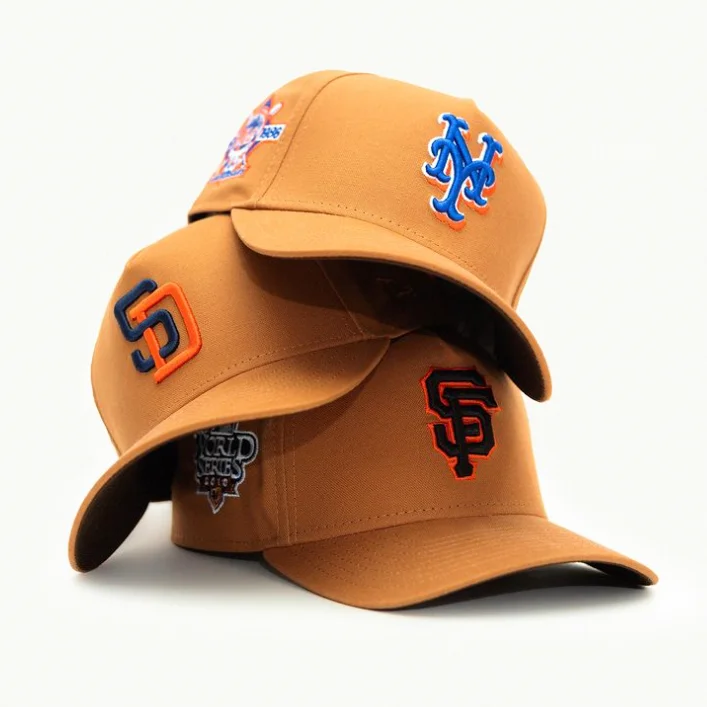 Custom baseball team logo snapback gorras sports caps designer fitted caps hats men custom A frame 5 panel hats