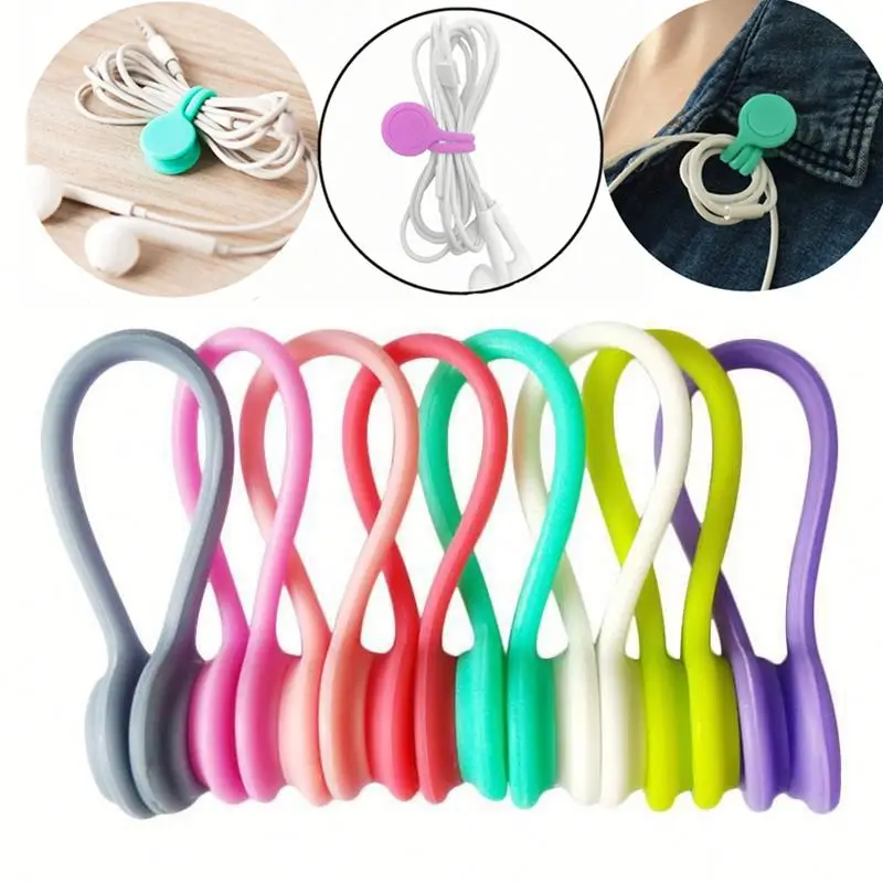 K1212   Earphone Cord Winder Wire Cable Organizer Holder  Headphones Winder Cables Storage Clips