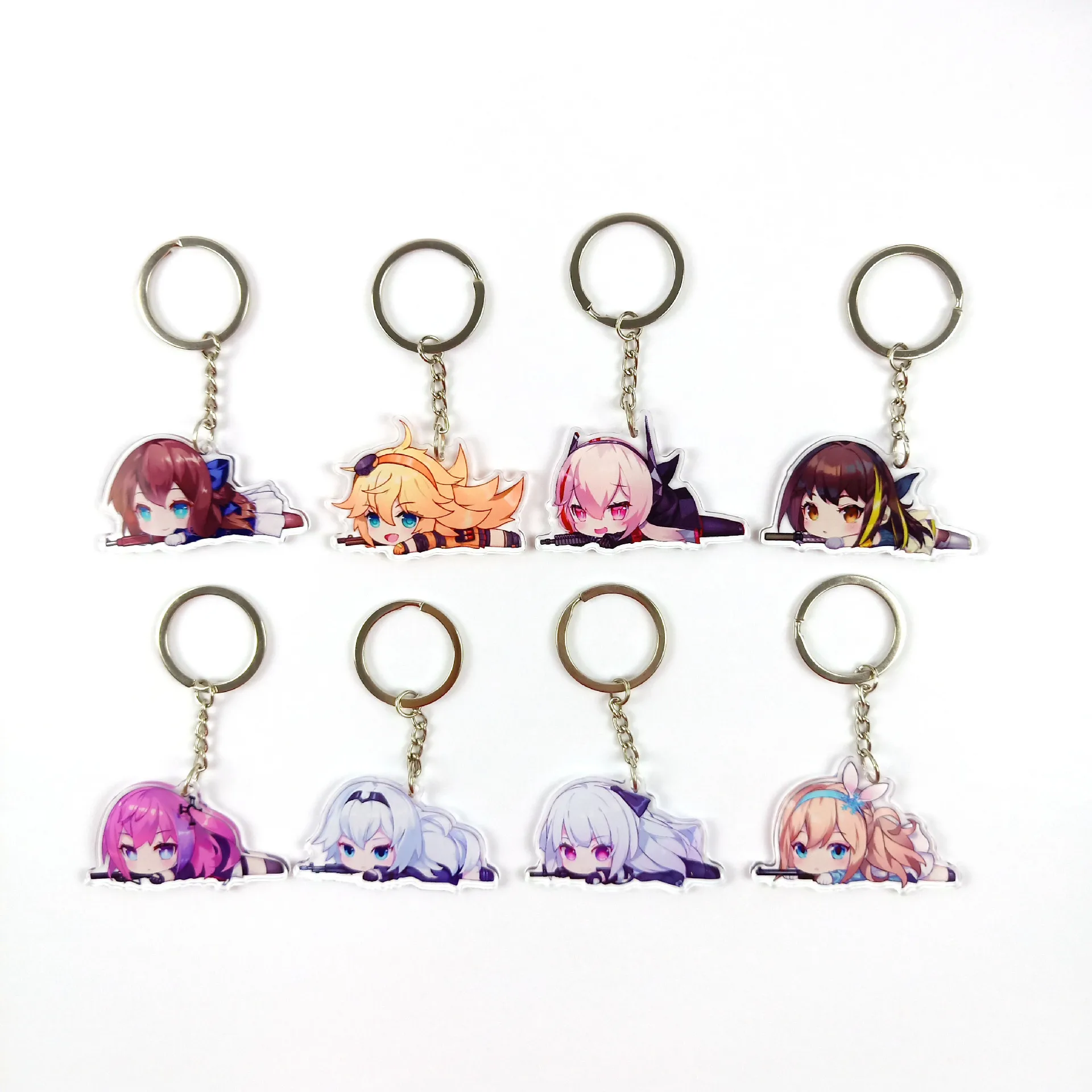 Hot sale Custom Girls Frontline Acrylic Anime Game Peripheral Two-Dimensional Epoxy Keychain