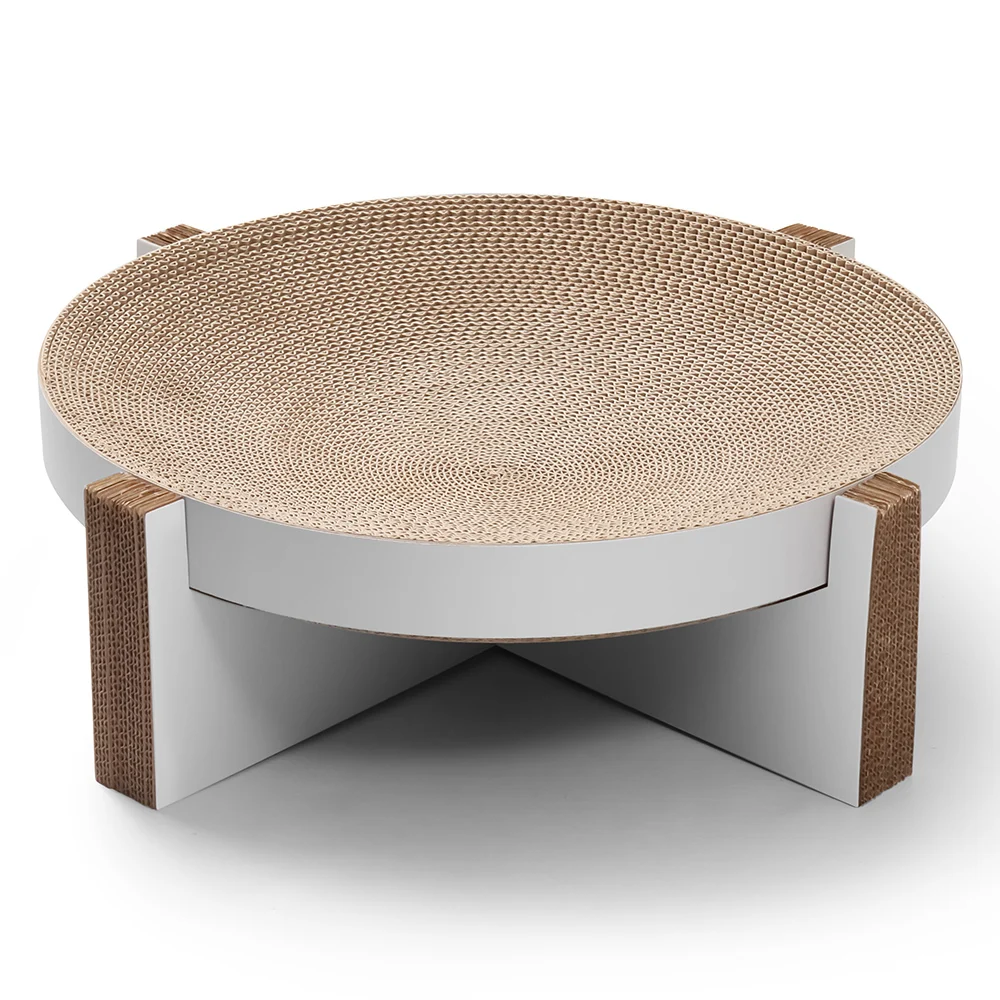 Customized Design Assemble Round Cardboard Cat Scratcher Bed Flat Pack