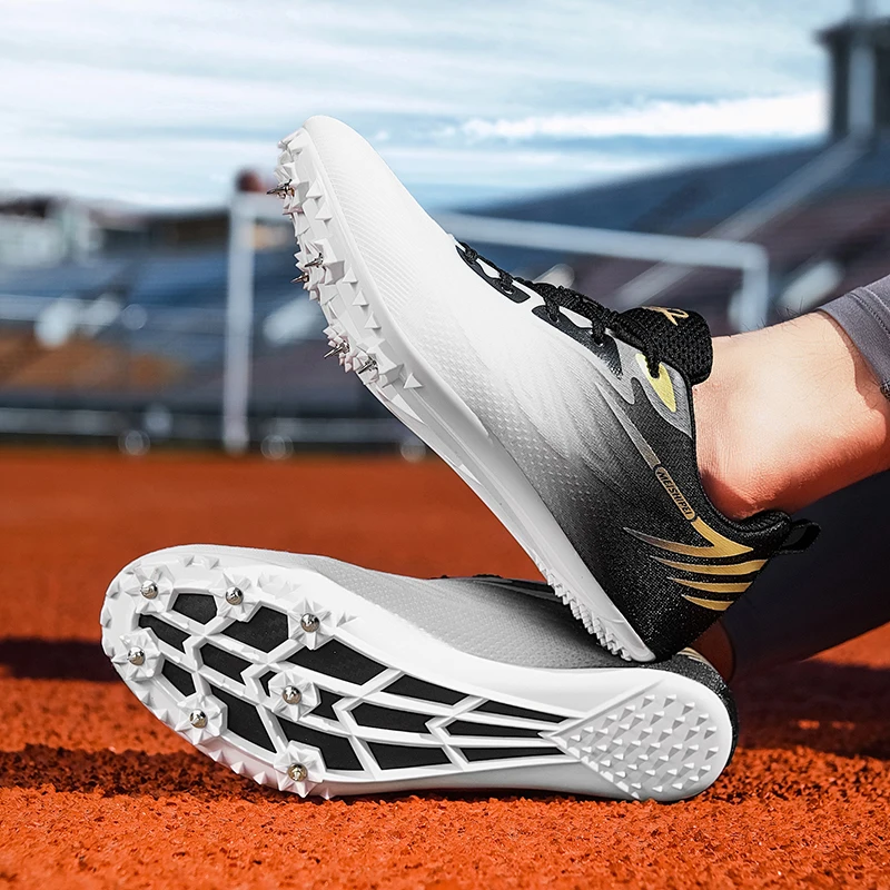 Custom Men and Women Football Soccer Running Shoes Spikes Outdoor Unisex Athletics Running Track&field Sport Spikes Shoes