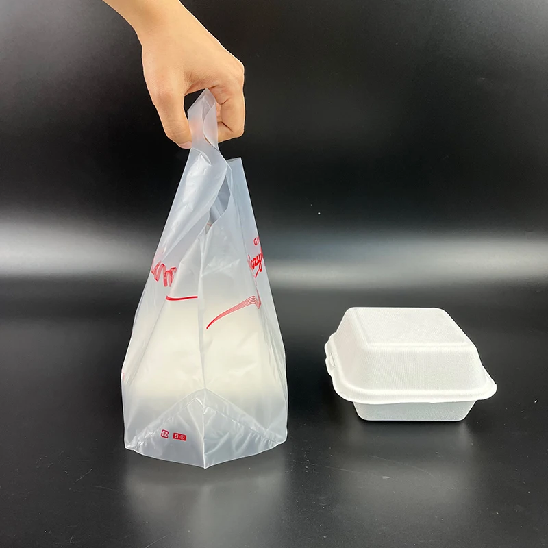 Индивидуальная печать вынос пластиковые пакеты продукты питания ресторан одежда упаковка для покупок