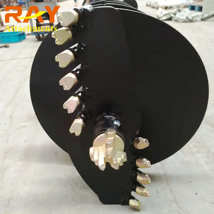 Backhoe Loader Drilling Equipment Rock Type Powerful Small Earth Auger Drill for Hard Gravel Road