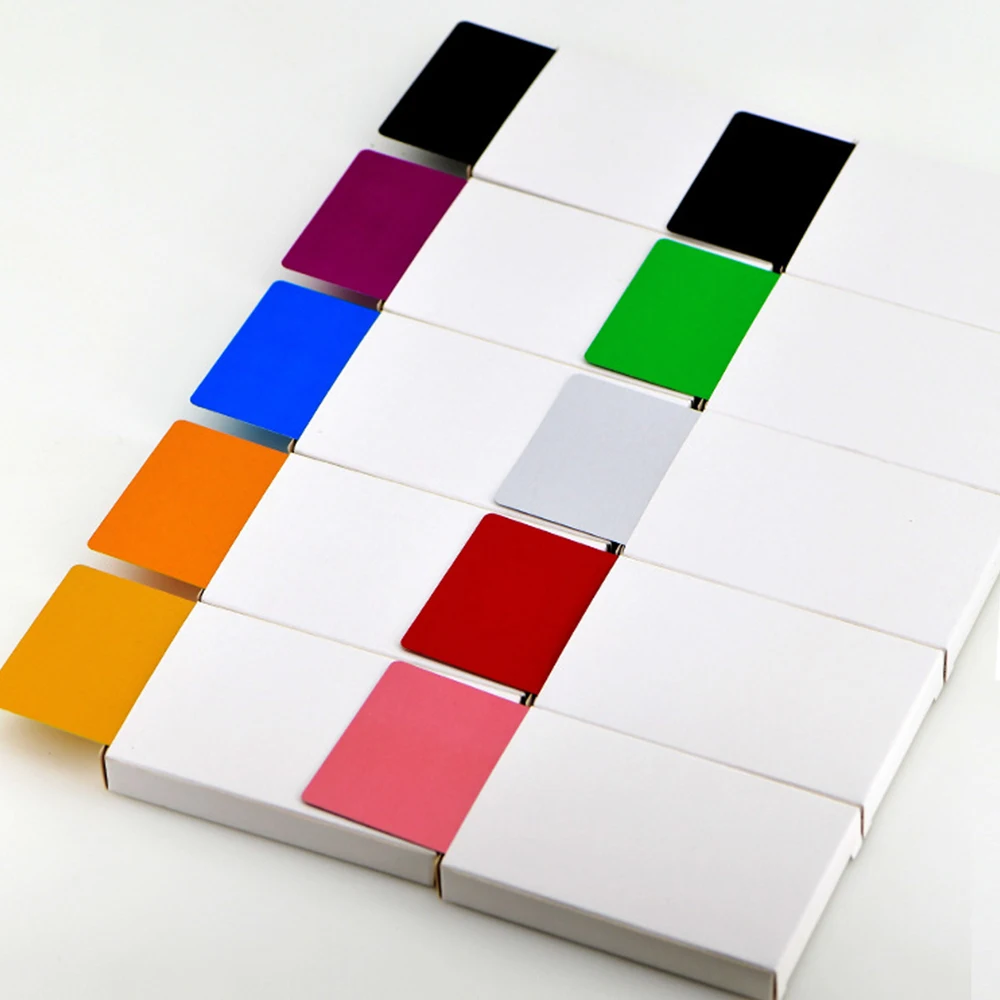 Engravable Colorful Durable Metal Aluminum Business Name Card for Men and Women