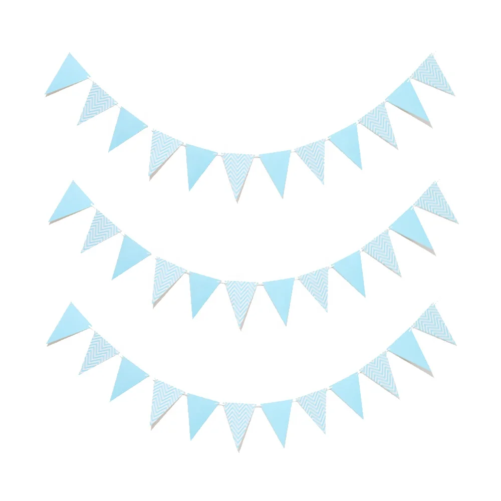 Party Decoration Wedding Decorative Supplies Backdrop Hanging String Bunting Colorful Triangle Flag Banner for Wedding Party