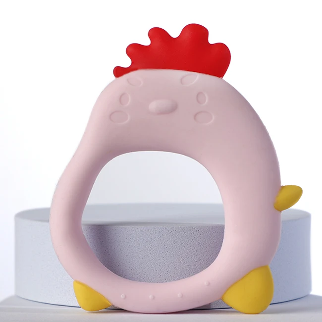 2021 food grade animal silicone christmas gift set toys organic teether bpa free rubber silicone baby teethers