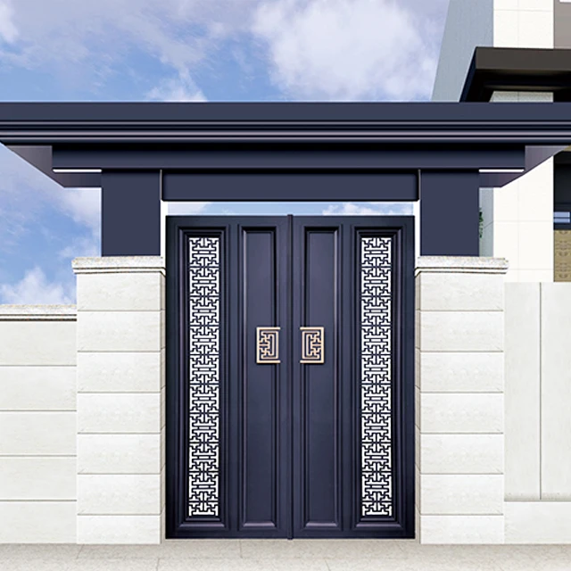 High-quality front fence and gates designs for house swing gate automation aluminum gate