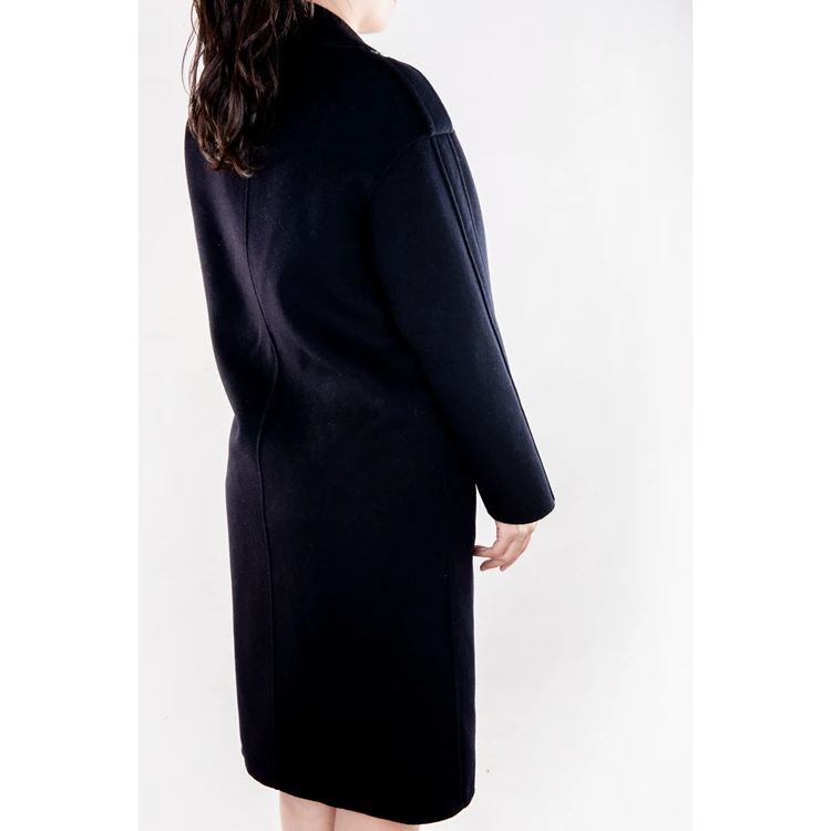 Autumn and winter long double breasted long duffle coat british navy women ladies pea coat