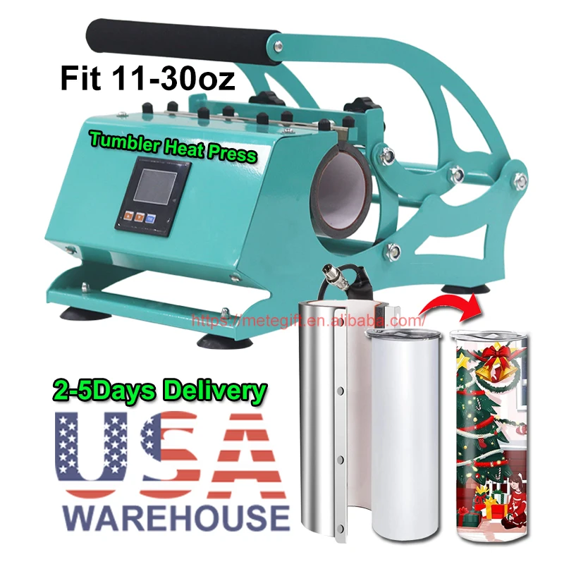 USA Warehouse 20oz 30oz 20 30 oz Skinny Straight Cup Mug Tumbler Press Custom Sublimation Printing Digital Heat Press Machines