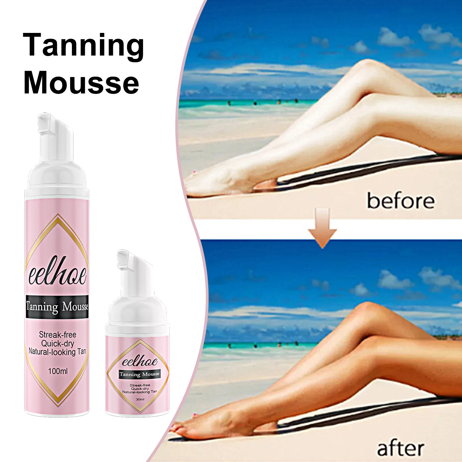 Custom Logo Natural Ingredients Self Tanner Sunless Tan Extender Sun Tan Skin Brown Tanner Surface Dark Tanning Lotion