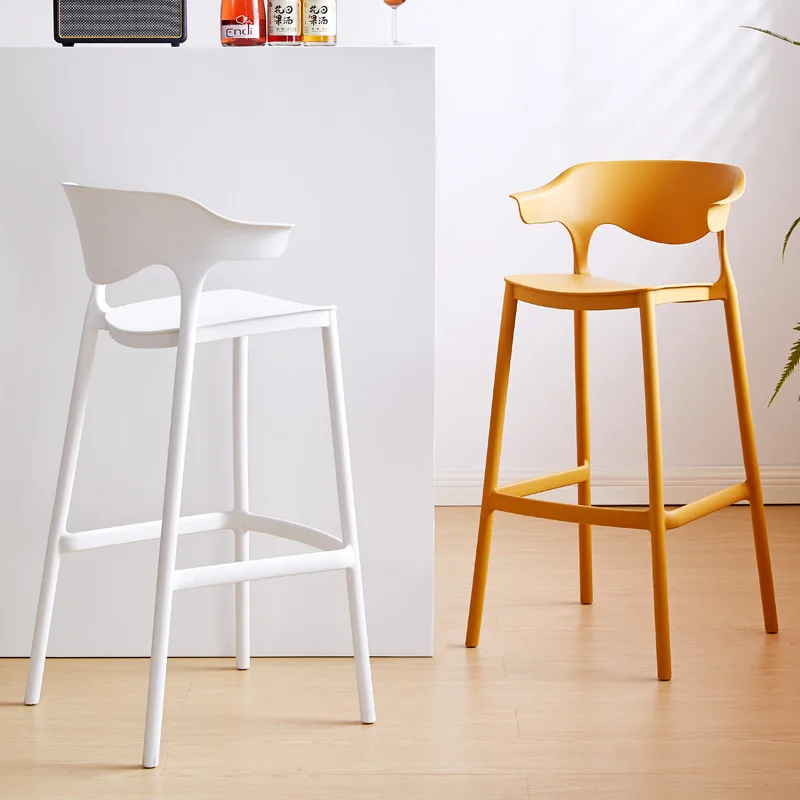 Modern 75cm Silla Plastic High Bar Stool Chair