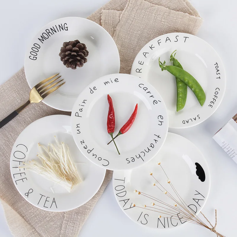 Ceramic plates with your own design custom printing porcelain dish personalized logo