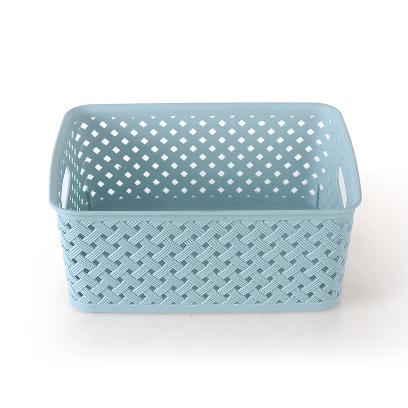 
SA-9202 Plastic Desktop Cosmetic Bathroom Storage Organizer Basket With Handle 
