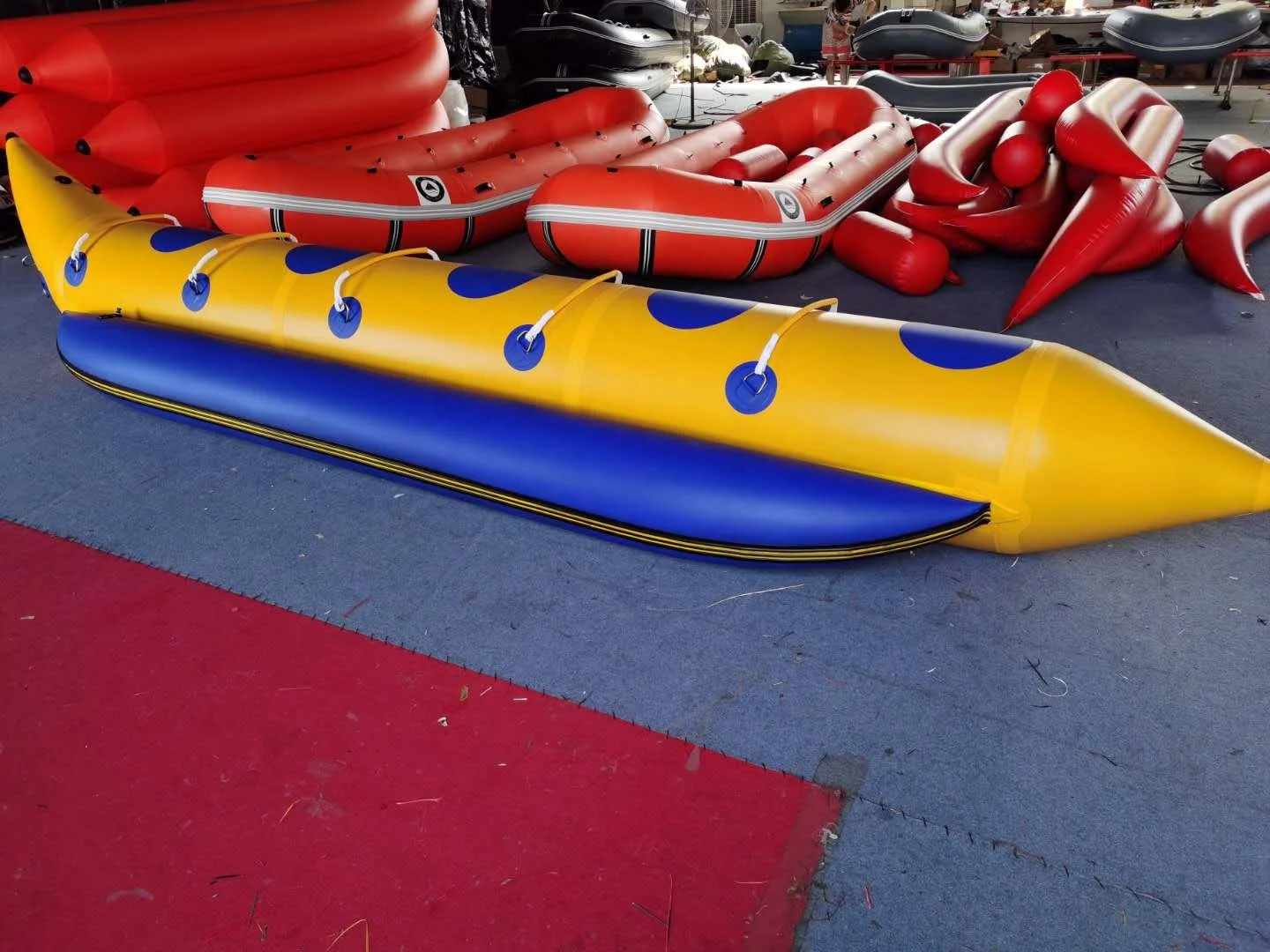 8 people rowing boat rubber Hypalon boat water play crafts ice skating craft