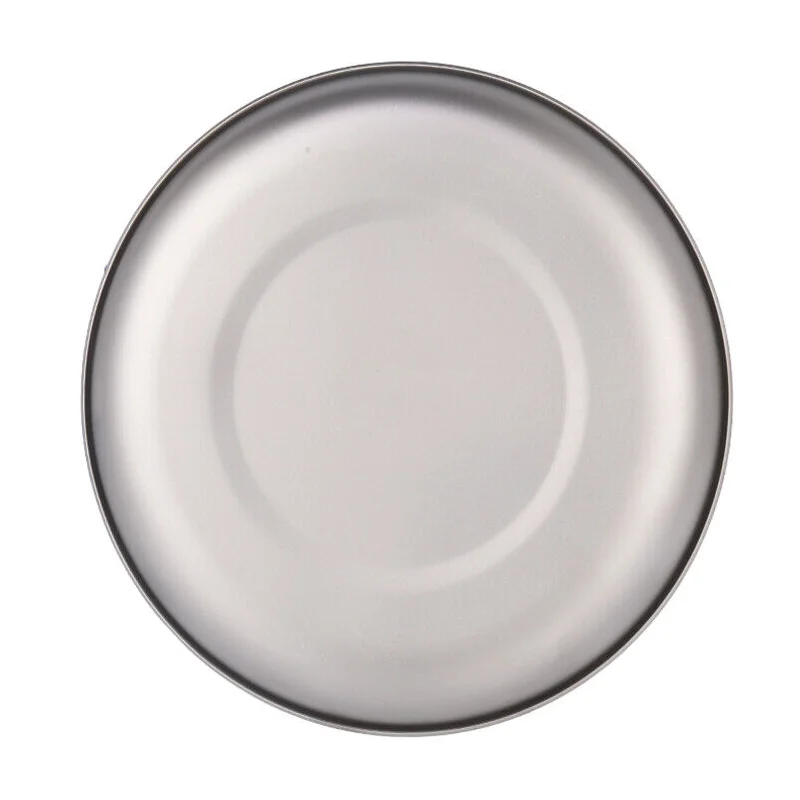Camping Large Plates Outdoor Tableware Titanium Dinner Dishes Pan