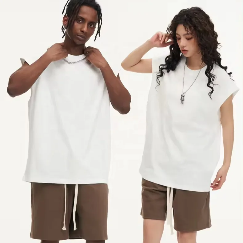 game customization boxy fit top t-shirt pro club fit Print Streetwear Graphic Tees men sleeveless tshirt