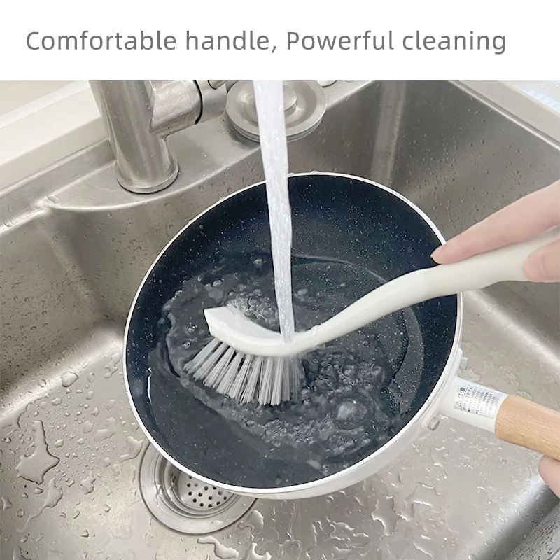 Long-Handle Plastic Kitchen Scrub Brushes Stiff Bristle Dish Scrubber for Sink Pots Pans Cleaning-for Cars and Household Use