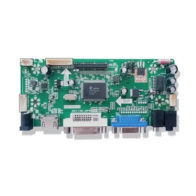 LCD controller board support DVI VGA Signal Input with LVDS Audio signal Output support FHD panel