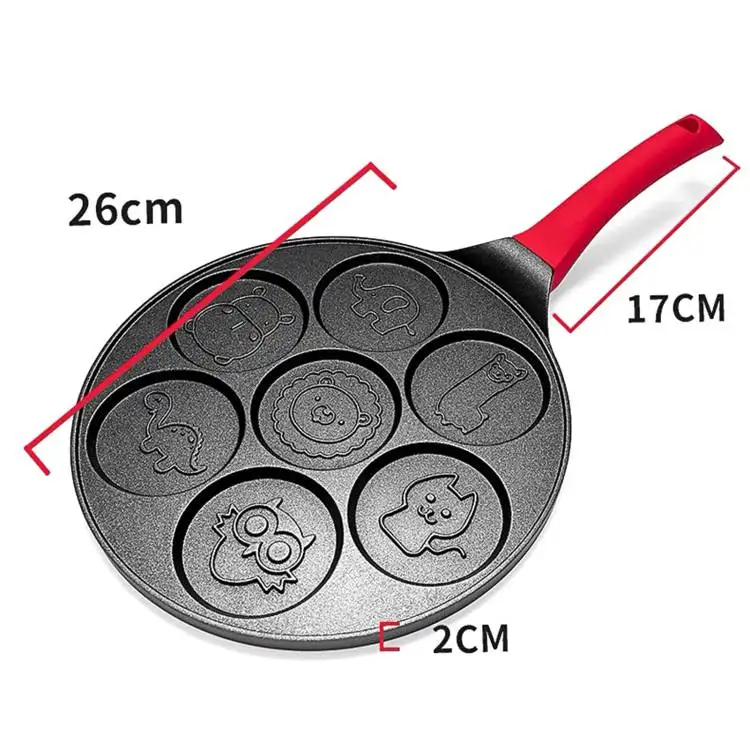 7 Animal Shapes Molds Griddle Pancake Cookware Non Stick Frying Pan for Kids
