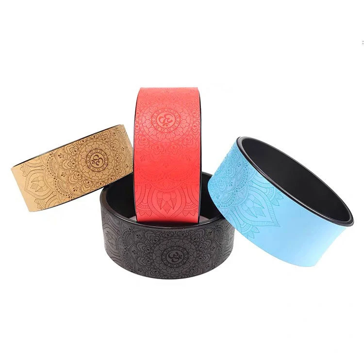 Custom Fitness Balance Training Eco Friendly Natural Rubber Cork Yoga Wheel